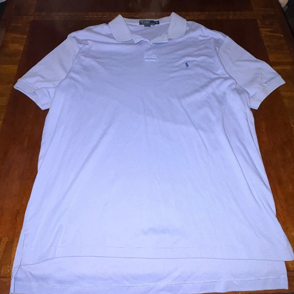 Polo Ralph Lauren Light Blue Polo Shirt XXL Classic Embroidered Logo‎ Preppy Tee